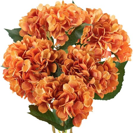 5 st konstgjorda sidenhortensior, blomsterarrangemang dekoration 47 cm