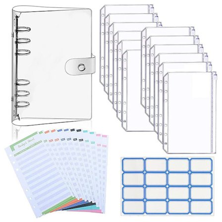 Mordely A6 PVC anteckningsbok Pärm Cover Planner TRANSPARENT
