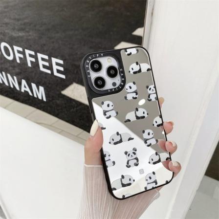 Sött Panda Transparent Skal till iPhone 13 Pro Max, Kawaii Djurmönster