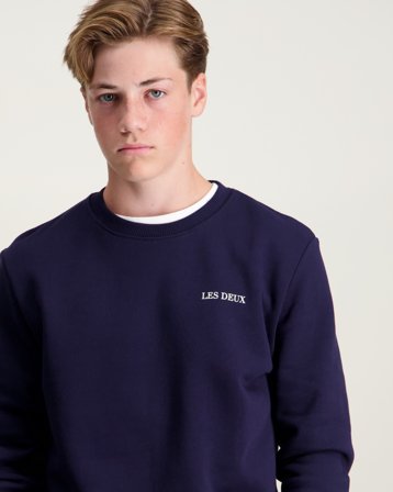 Les Deux Dexter Printed Sweatshirt Blå Genser Gutt - Kids Brand Store