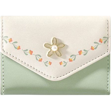 Lille pung til kvinder - kort format - i glat og blødt syntetisk læder