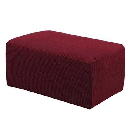 Ottoman Trekk Elastisk Stretch Avtagbart Fotskammel Trekk Puff Myk Beskyttelse