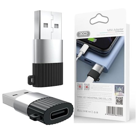 USB-adapter USB typ A (hane) till USB-C (hona) Laddning Dataöver