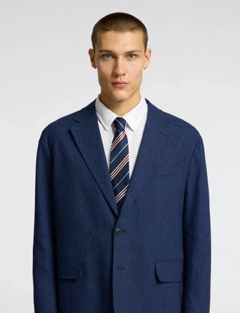 Selected Slhcharlie Silk Tie - Blue - ONE SIZE