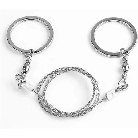 Taskukokoinen ketjusaha, kannettava manuaalinen 1 m ruostumattomasta teräksestä valmistettu sahalanka ulkoilmaretkeilyyn, erämaaseikkailuihin ja 