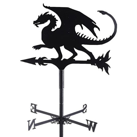 Vejrhane i rustfrit stål til montering på tag - Vejrhane til have, gård og havepæle -CNH