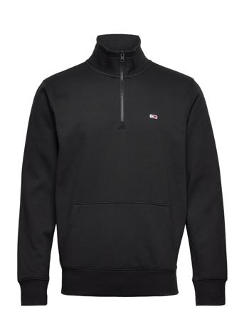 Tjm Regular Fleece Mock Neck Sweat-shirt Genser Svart Tommy Jeans