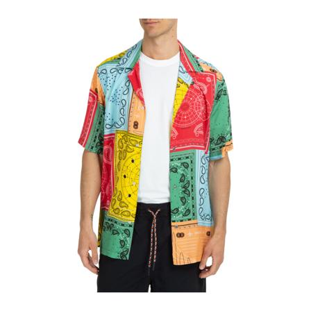 Marcelo Burlon, Bandana Short sleeve shirt Czerwony, Mężczyzna, Rozmiar: L