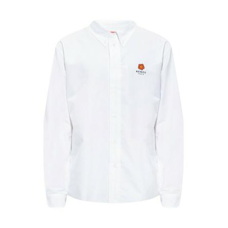 Kenzo Shirt with logo Hvid, Herre Skjorter