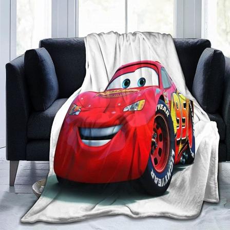 Cars Lightning Mcqueen Fleecefilt Kaststorlek Multifunktionell filt Hela säsongen Varm Super Mjuk Flera storlekar För vuxna Barn Tonåringar Great 