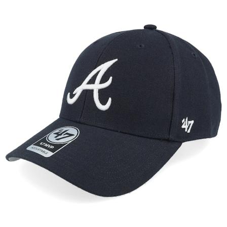 47 Brand - MLB Ble adjustable Czapka Z Daszkiem - Atlanta Braves Mvp Navy/White Adjustable @ Hatstore
