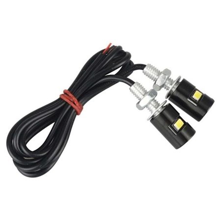 2 st Universal Motorcykel Bil SMD LED Nummerplatta Ljus Skruv B