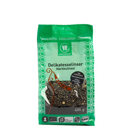 Urtekram Delikatesslinser 400 g