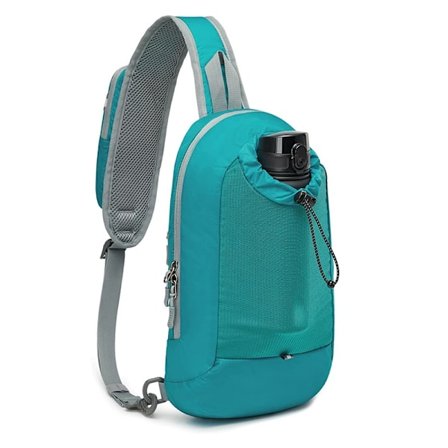 Slyngeveske RFID-blokkerende Lettvekts Crossbody Ryggsekk Bryst Skulderveske for Reise Sport Løping Fotturer