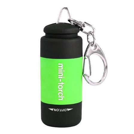 Lomme Mini Led Lommelykt Lampe Usb Oppladbar Lommelykt Nøkkelring For Reise Camping (FMY) Green