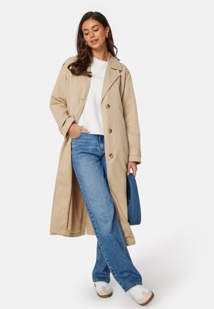 ONLY - Onlline X-Long Trenchcoat - Humus - Kläder - - Bubbleroom