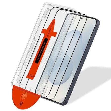 2-Pack Samsung S25 FE Skärmskydd - Härdat Glas | [Automatisk Installation] - Bubbelfritt