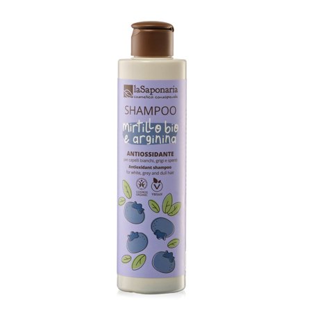 LA SAPONARIA Capelli e Cute Shampoo biologico Mirtillo bio e Arginina 200ml - Shampoo Illuminante
