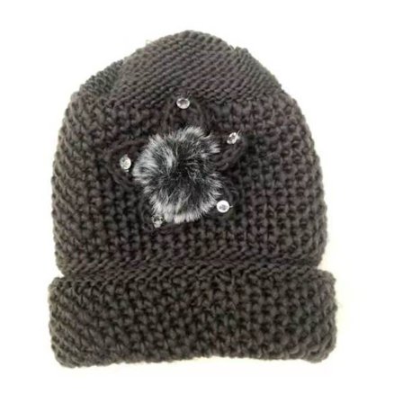 Vinterstrikkehue Midaldrende hue GRÅ