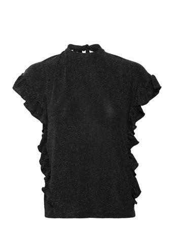 Crlona Jersey Top Black Cream