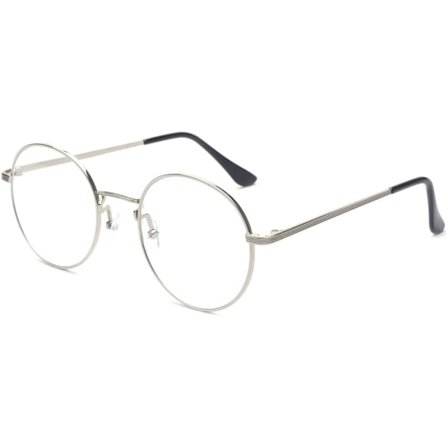 Vintage Classic Pyöreät Silmälasit Metallirunko Kehykset Kirkkaat Linssit Lasit Naisille/Miehille