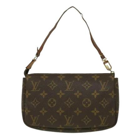 Louis Vuitton Vintage, Pre-owned Pochette Accessoires Monogram Bag Bruin, Dames, Maat:ONE Size,leather