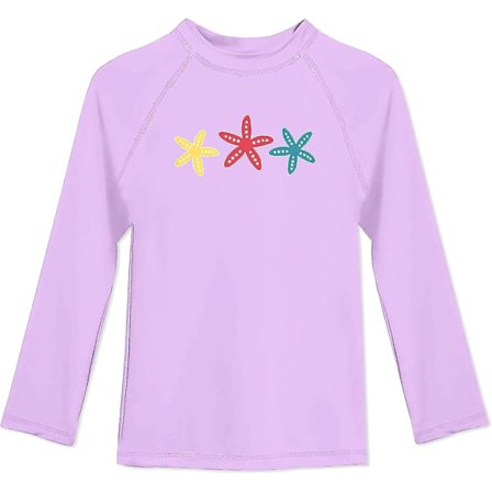 Jente UV-beskyttende rashguard med lange ermer, hurtigtørkende rashguard, 3-12 år