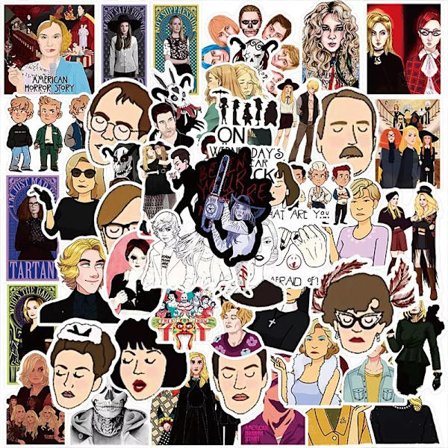 50 American Horror Story TV-serieklistermärken Garffiti-dekaler Väggcykeltelefon