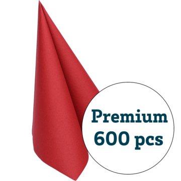 SERVIETT PREMIUM VINRØD 40X40