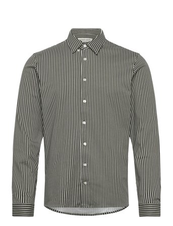 Casual Friday Cfarthur Aop Striped Jersey Shirt - Green - L