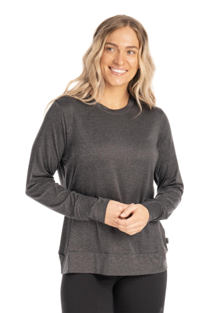 T-shirt met Lange Mouwen Dames Klim Ostara Heather/Houtskool L