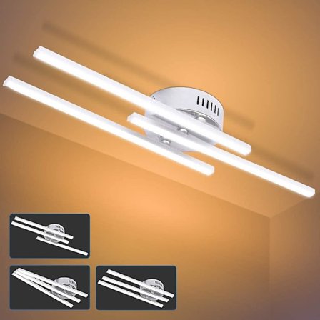 LED-taklampa, 21 W modern parallell remsa design takkronelampa med 3 delar parallell remslampa för vardagsrum sovrum matsal