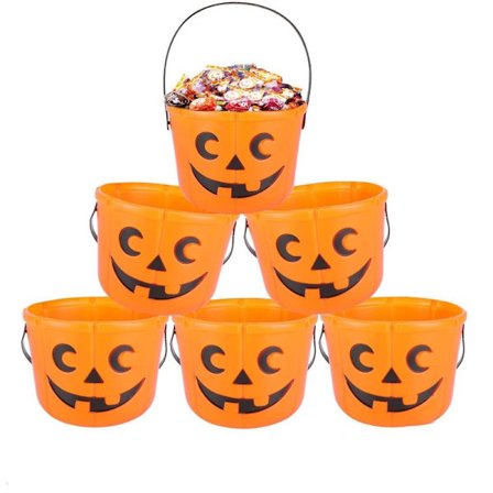 Halloween Gresskarbøtter for Trick or Treating Candy Buckets for Collecting Sweets