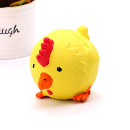 Lille gul kylling blød hundelegetøj naturligt kæledyr stemme legetøj molar T