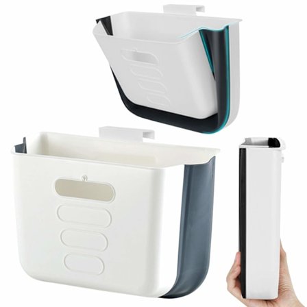 Køkkenaffaldsbeholder Lille skraldespand Sammenklappelig Plastskraldespand Bærbar skab Affaldsbeholder Vægmonteret Skraldespand til køkkenskabsskab 