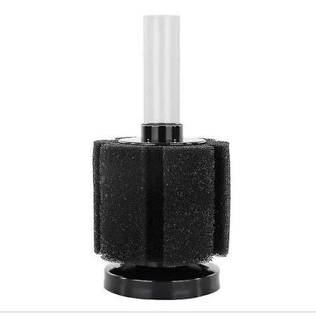 Xy-180 Akvarium Mini Cylinder Blød Biokemisk Svampfilter (1 stk, Sort)