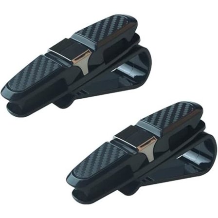 Brilleholdere, 2 stk. brilleholder kompatibel med solbriller til bil, dobbelt holder sol