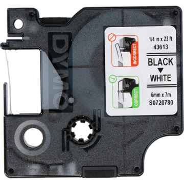 Dymo D1 Merkesnor Sv/Hv 6Mm