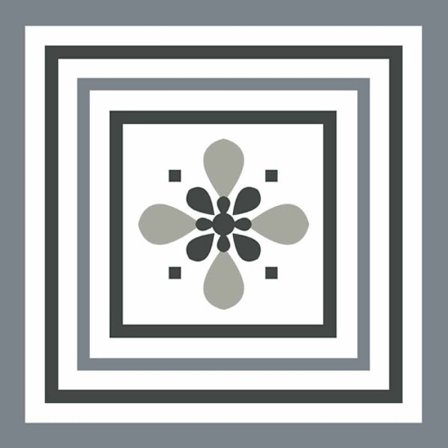 Fleur De Lys grafisk fyrkantig självhäftande klistermärke - Draeger Paris