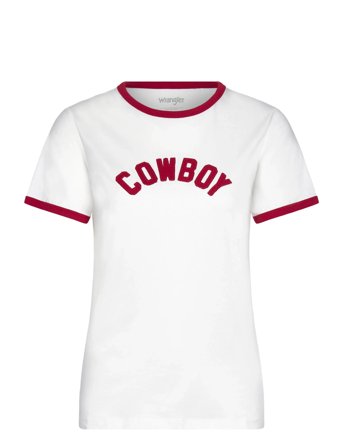 Ringer Tee White Wrangler