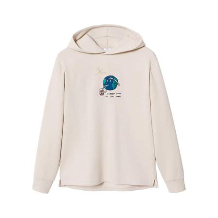 Mango Embroidered cotton sweatshirt inbo, Herre Hættetrøjer