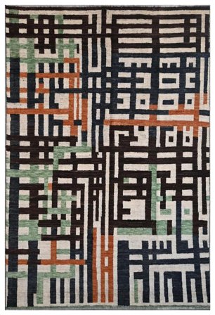 Berber Colourful Teppe Moderne (Ull, Afghanistan)