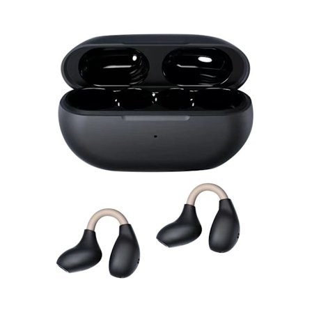 Trådløs øreclips knogleledningshovedtelefoner BLACK&COFFEE