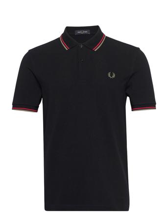 Twin Tipped Fp Shirt Black Fred Perry