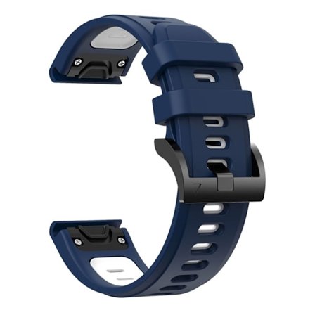 Garmin Fenix E 47mm Two Color Silicone Watch Band - Blue / White