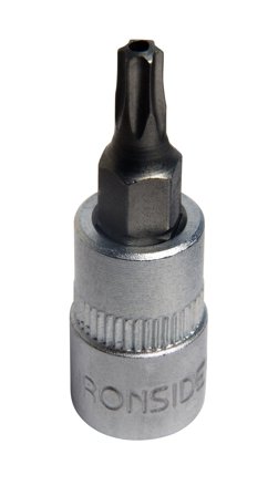 Ironside 116410 Bitshylsa torx, med hål, 1/4" TX30, Skruva