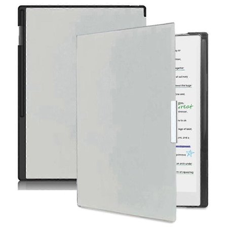 Kompatibel med ReMarkable Paper Pro Beskyttelsesetui PC PU Læder Tablet Etui med Penholder, Automatisk Væk/Sov - Grå