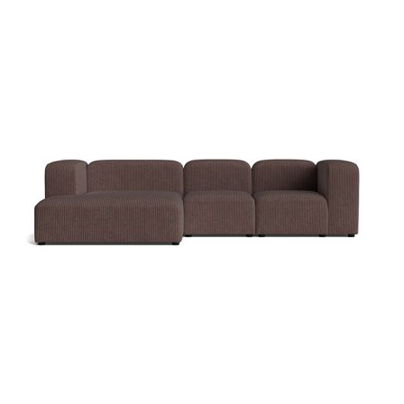 Milo chaiselong sofa, venstrevendt | 300cm - Lincoln Brun - 300x170x72 - Sofa, chaiselong