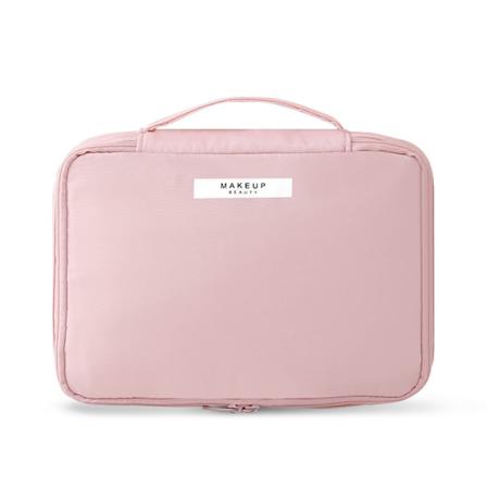 2st Resesminkväska Stor Kosmetisk Väska Case Big Pink+fan Liten