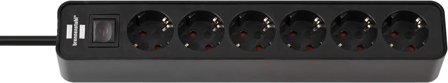 Brennenstuhl Steckdosenleiste Brennenstuhl Ecolor 6fach schwarz 1,5m